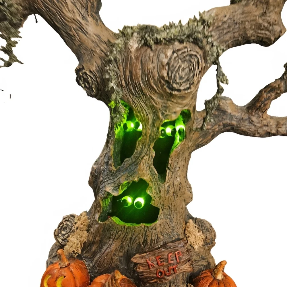 Vintage Halloween Department 56 Haunted Tree Spooky Lights Sounds Shakes 15 Inch